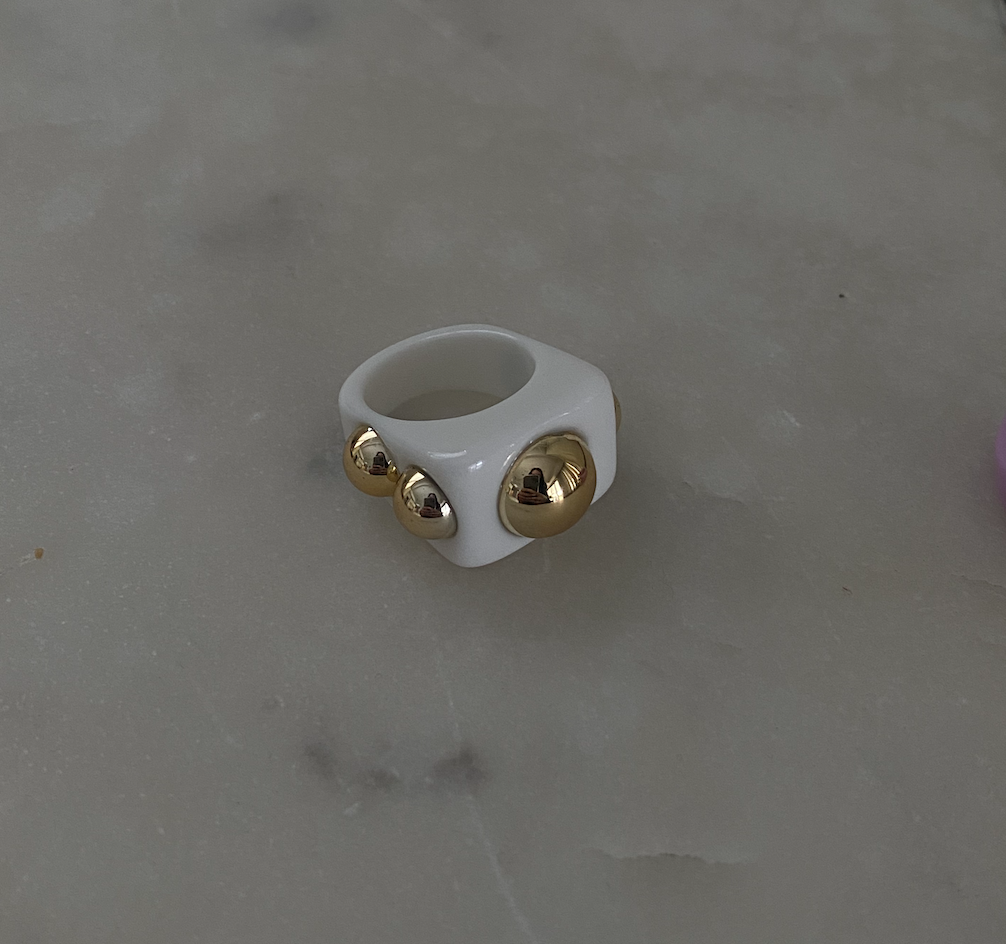 MYKONOS RING - WHITE